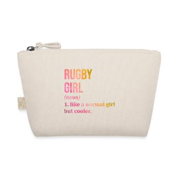 Rugby Girl Funny Quote - Organic Pouch - nature - Front