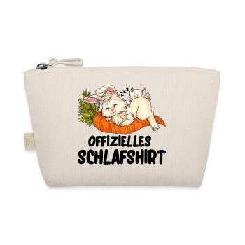 Schlafshirt Schlafen Niedlich Hase Chibi Kaninchen - Bio-Täschchen - Natur - Vorne