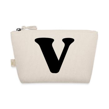Letter v - Organic Pouch - nature - Front
