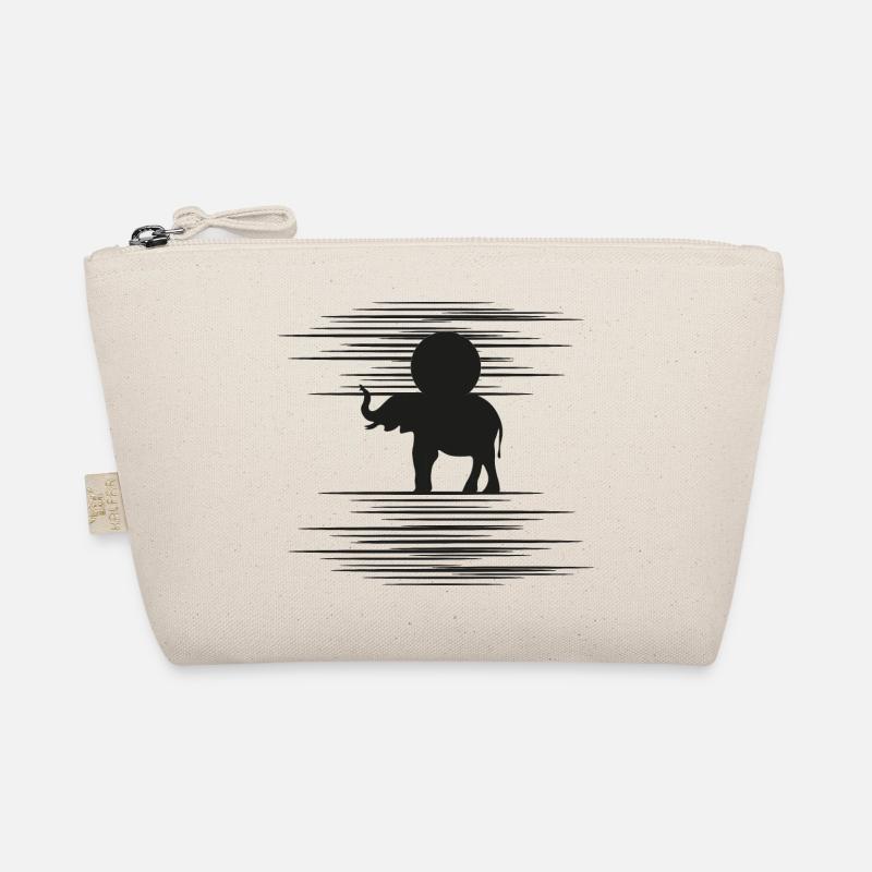 ELEPHANT WITH SUN ON HIS BACK Bio-Täschchen