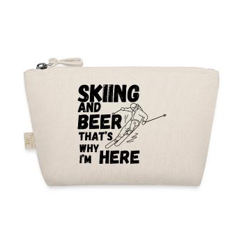 Skiing and Beer - Bio-Täschchen - Natur - Vorne