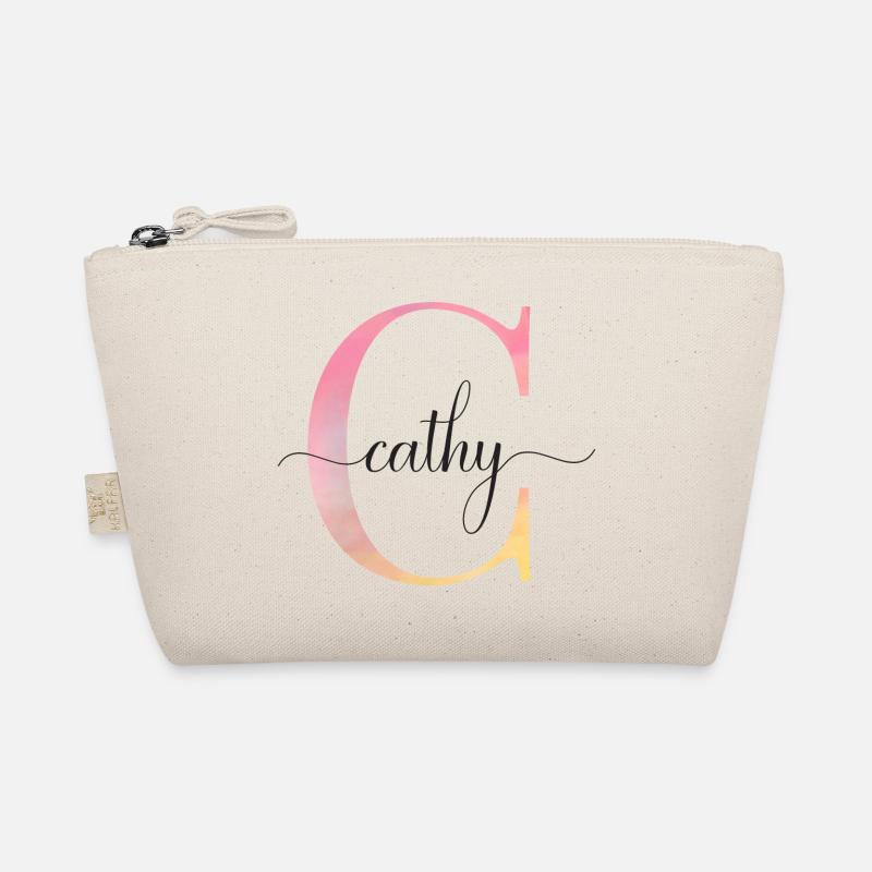 C | Monogramme | Nom | Cathy |Aquarelle Trousse biologique