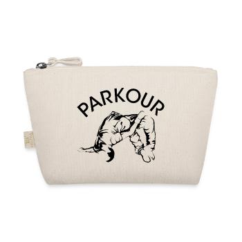 Parkour Backflip Freerunning Symbol Logo Grafik - Bio-Täschchen - Natur - Vorne