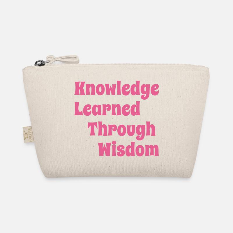 KnowledgeLearnedThroughWisdomPink Organic Pouch