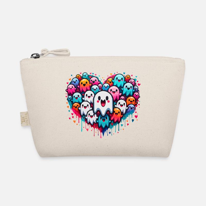 Graffiti Ghost Heart T-Shirt Organic Pouch