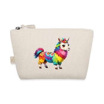 Cute Colorful Cartoon Llama - Organic Pouch - nature - Front