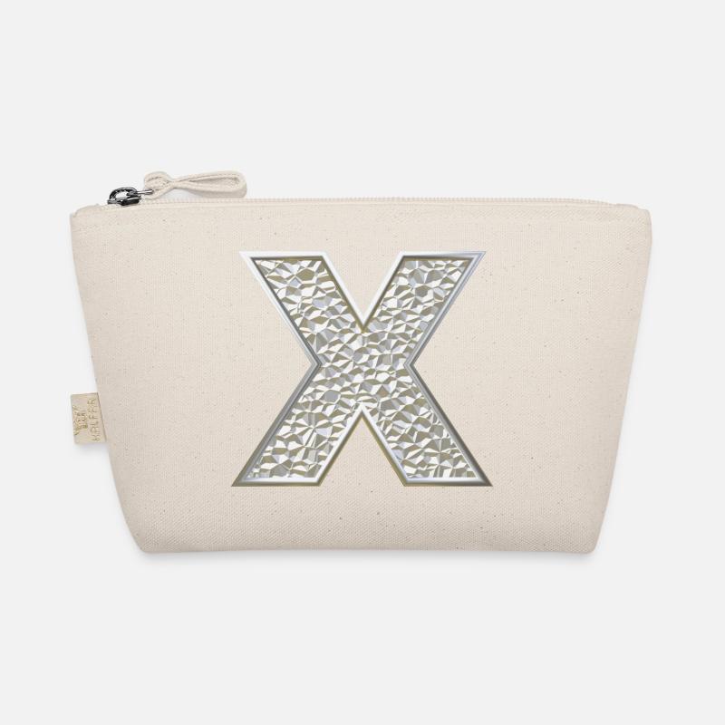 X, letter, initial, monogram, Bio-Täschchen