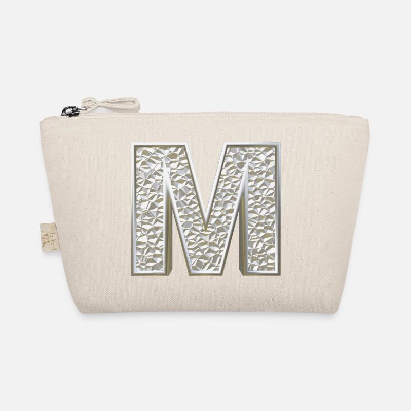 M, letter, letter M, initial, initial M, monogram, Organic Pouch