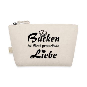 Backen ist Brot gewordene Liebe - Bio-Täschchen - Natur - Vorne