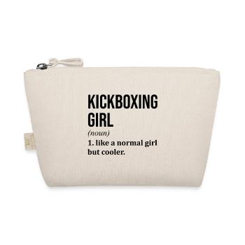 Kickboxen Mädchen Lustiges Zitat - Bio-Täschchen - Natur - Vorne
