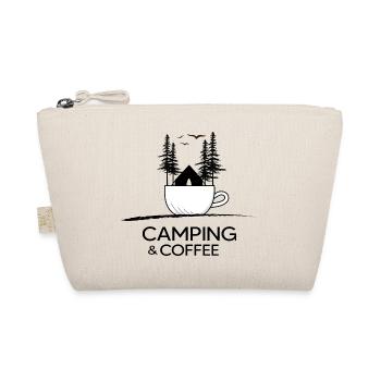 camping zelten "camping and coffee" outdoor - Bio-Täschchen - Natur - Vorne