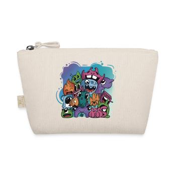 Monster fantasy doodle art drawing characters - Organic Pouch - nature - Front