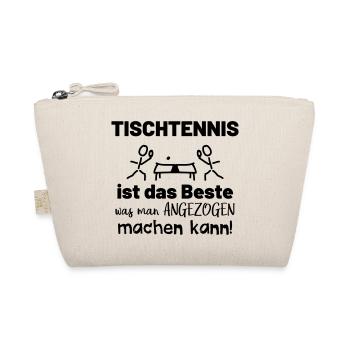 Lustiger Tischtennis Sprüche Sport - Bio-Täschchen - Natur - Vorne