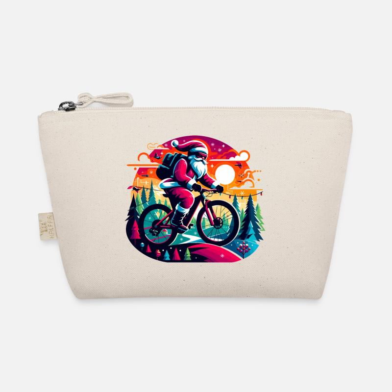 Père Noël sur un VTT Cadeau de Noël Trousse biologique