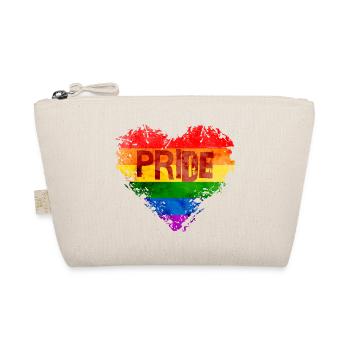 Regenbogen Herz Stolz LGBTQ Bunt Liebe Homosexuell - Bio-Täschchen - Natur - Vorne