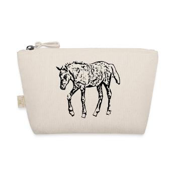 Horses T-shirt Gift Rider - Organic Pouch - nature - Front