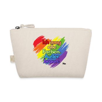 Ich mag alle Farben außer braun - Bio-Täschchen - Natur - Vorne