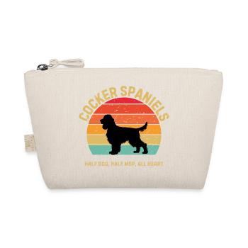 Cocker Spaniels Retro Sunset - Organic Pouch - nature - Front