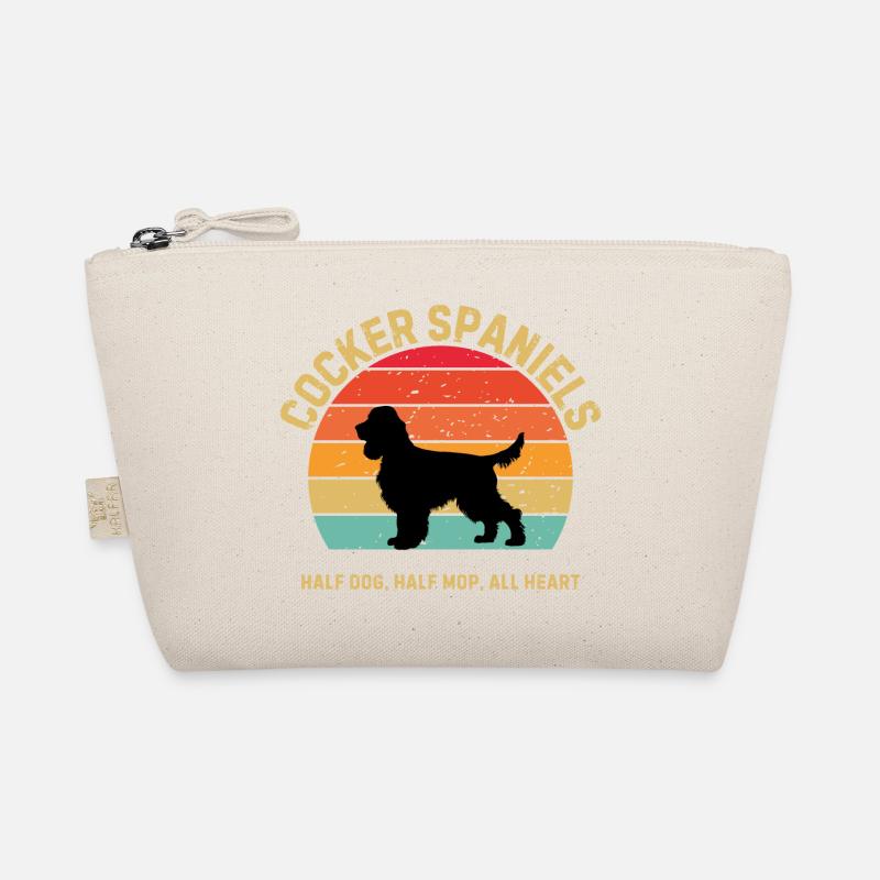 Cocker Spaniels Retro Sunset Organic Pouch
