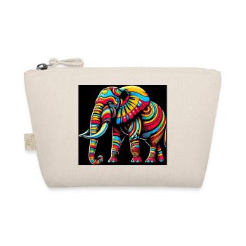 Éléphant Pop Art - Trousse biologique - nature - Devant