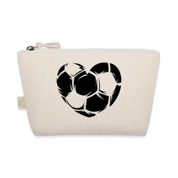 Fußball Herz Symbol Ball Illustration soccer Liebe - Bio-Täschchen - Natur - Vorne