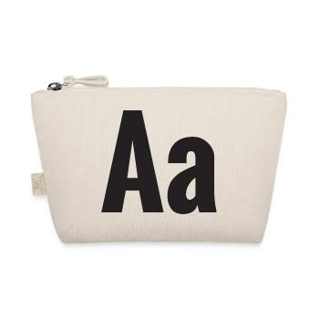 Buchstaben-A-Hemd - Bio-Täschchen - Natur - Vorne