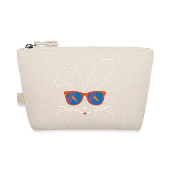 Osterhase lustig mit Sonnenbrille funny Bunny - Bio-Täschchen - Natur - Vorne