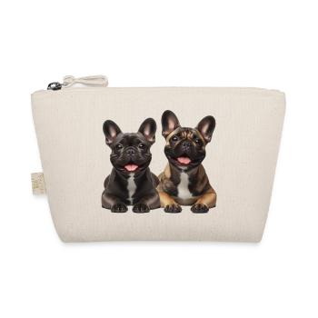 Two cheerful french bulldogs - Organic Pouch - nature - Front