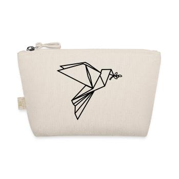 Origami-Friedenstaube transparent - Bio-Täschchen - Natur - Vorne
