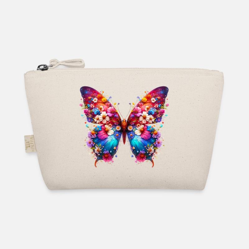 Papillon décoré de fleurs Trousse biologique
