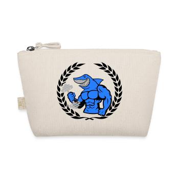 shark shark bodybuilding dumbbell - Organic Pouch - nature - Front