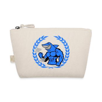 shark shark bodybuilding dumbbell - Organic Pouch - nature - Front