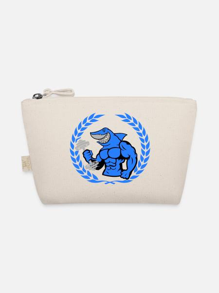 shark hai bodybuilding Hantel - Bio-Täschchen - Natur - Vorne