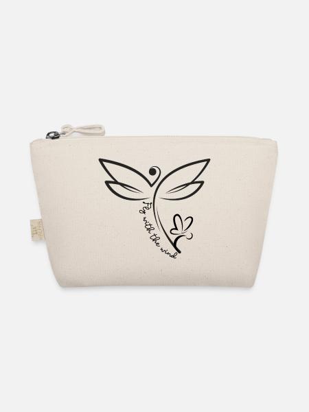 Zauberhafte wilde Libelle "Fly with the Wind“ - Bio-Täschchen - Natur - Vorne