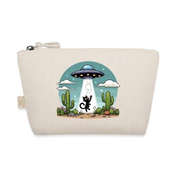 UFO Cat Space Aliens Space Cactus Funny Fun - Organic Pouch - nature - Front