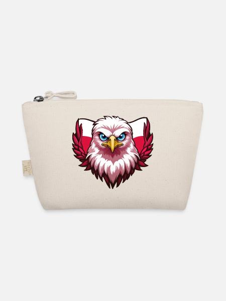 Polska Adler Polen Polnische Flagge - Bio-Täschchen - Natur - Vorne
