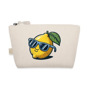 zitrone sonnenbrille sommer - Bio-Täschchen - Natur - Vorne