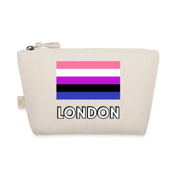 Genderfluid Pride Flagge London - Bio-Täschchen - Natur - Vorne