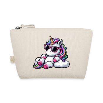 Cool Unicorn Sunglasses Chill Clouds Sky - Organic Pouch - nature - Front
