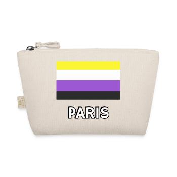 Non binary Pride Flag Paris - Organic Pouch - nature - Front