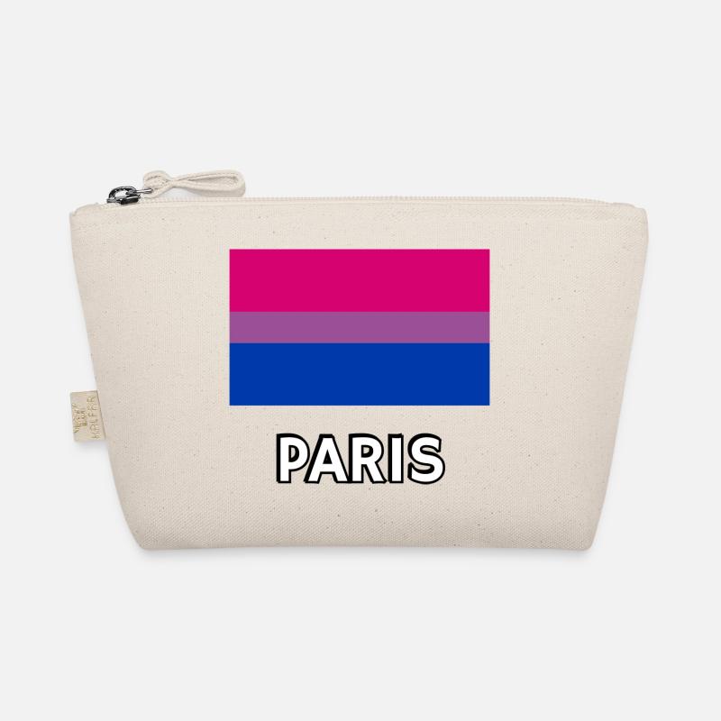 Bi Pride Flag Paris - Organic Pouch - nature