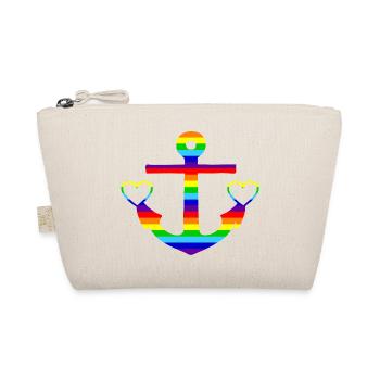 Anker Regenbogen bunt - Bio-Täschchen - Natur - Vorne