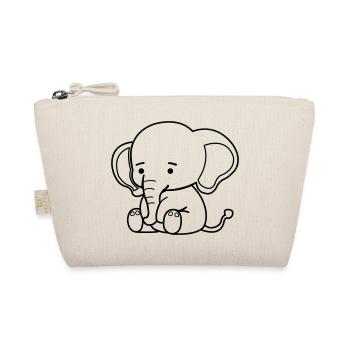 cute elephant - Bio-Täschchen - Natur - Vorne