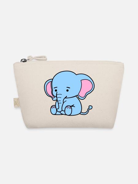 cute elephant - Bio-Täschchen - Natur - Vorne