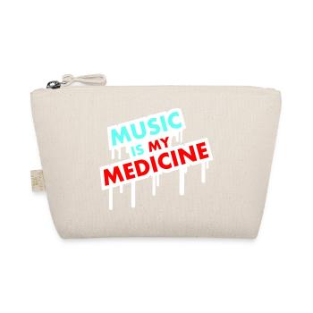 Music is my Medicine Graffiti Spruch Musik Party - Bio-Täschchen - Natur - Vorne