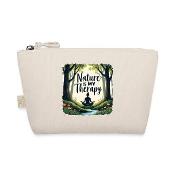 Nature is my Therapy - Meditation in the forest - Organic Pouch - nature - Front