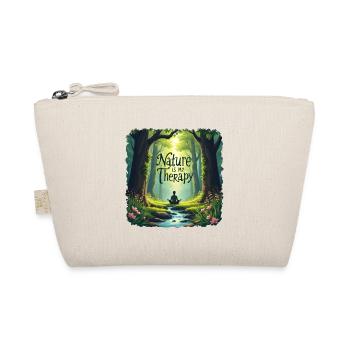 Nature is my Therapy - Meditation in the forest - Organic Pouch - nature - Front