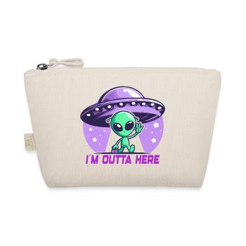 Alien I'm Outta Here Aliens - Organic Pouch - nature - Front