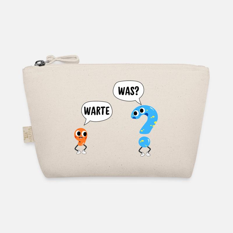Warte, was? - Wait, what? - Comic Satzzeichen Bio-Täschchen