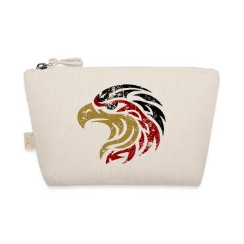 Eagle Germany Adlerkopf Deutschlandfahne Flagge - Bio-Täschchen - Natur - Vorne